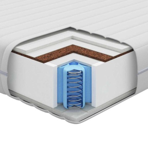 Materac Biały 140 x 190 cm Sprężyna kieszeniowa