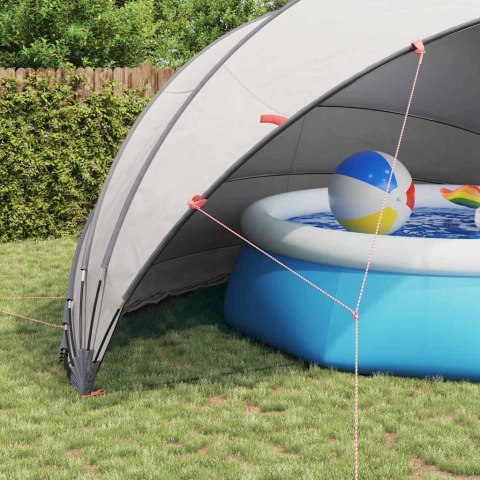 Kopuła basenowa Szary i pomarańczowy 592 x 590 x 275 cm