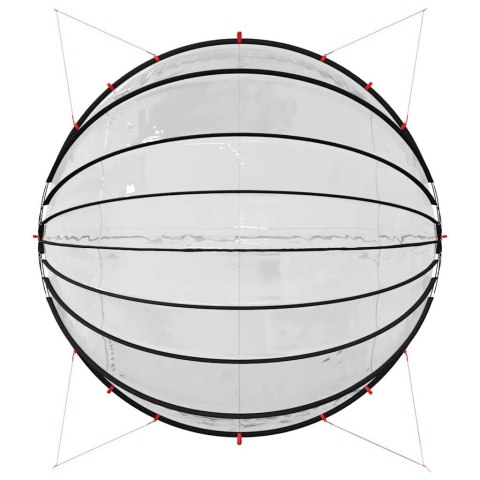 Kopuła basenowa przezroczysty 592 x 590 x 275 cm PVC