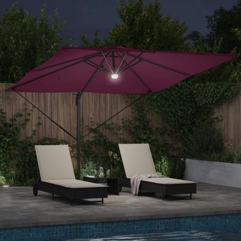 Parasol Roma Czerwony 286 x 284 x 270 cm Aluminium i Poliester