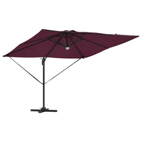Parasol Roma Czerwony 286 x 284 x 270 cm Aluminium i Poliester