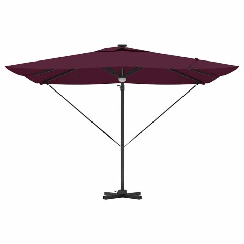 Parasol Roma Czerwony 286 x 284 x 270 cm Aluminium i Poliester
