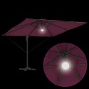 Parasol Roma Czerwony 286 x 284 x 270 cm Aluminium i Poliester