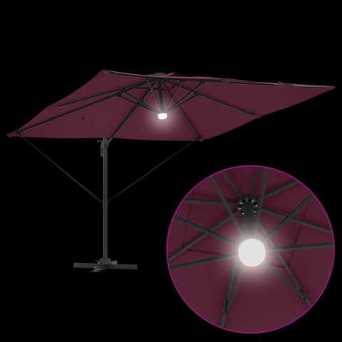 Parasol Roma Czerwony 286 x 284 x 270 cm Aluminium i Poliester
