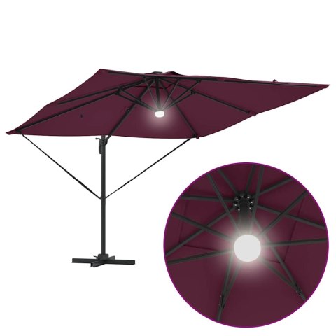 Parasol Roma Czerwony 286 x 284 x 270 cm Aluminium i Poliester
