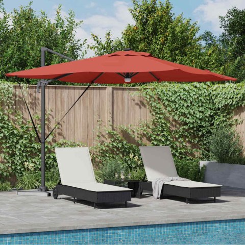 Parasol Roma Czerwony 286 x 284 x 270 cm Aluminium i Poliester