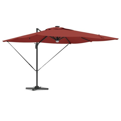 Parasol Roma Czerwony 286 x 284 x 270 cm Aluminium i Poliester