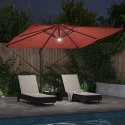 Parasol Roma Czerwony 286 x 284 x 270 cm Aluminium i Poliester
