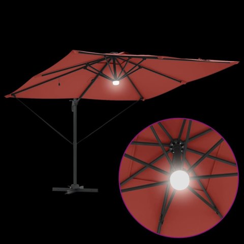 Parasol Roma Czerwony 286 x 284 x 270 cm Aluminium i Poliester