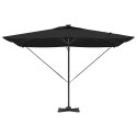 Parasol plażowy Czarny 286 x 284 x 270 cm Aluminium i Poliester
