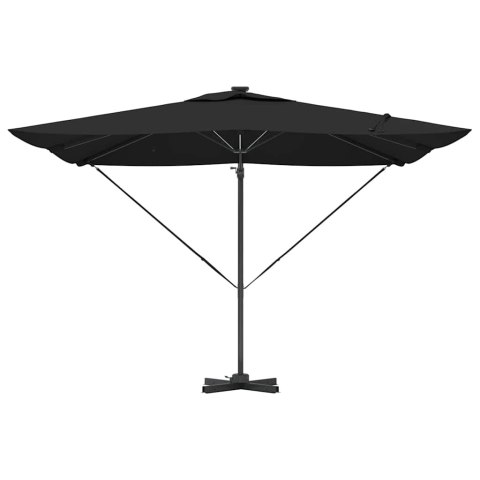 Parasol plażowy Czarny 286 x 284 x 270 cm Aluminium i Poliester