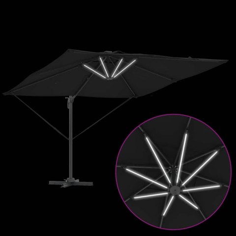 Parasol plażowy Czarny 286 x 284 x 270 cm Aluminium i Poliester