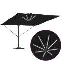Parasol plażowy Czarny 286 x 284 x 270 cm Aluminium i Poliester