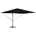 Parasol plażowy Czarny 351 x 250 x 253 cm Poliester i aluminium