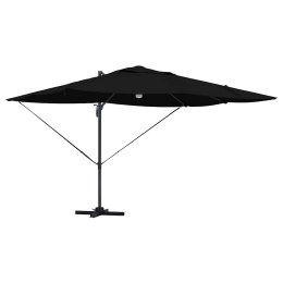 Parasol plażowy Czarny 351 x 250 x 253 cm Poliester i aluminium
