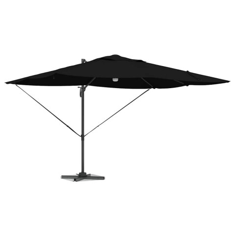 Parasol plażowy Czarny 351 x 250 x 253 cm Poliester i aluminium