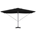 Parasol plażowy Czarny 351 x 250 x 253 cm Poliester i aluminium