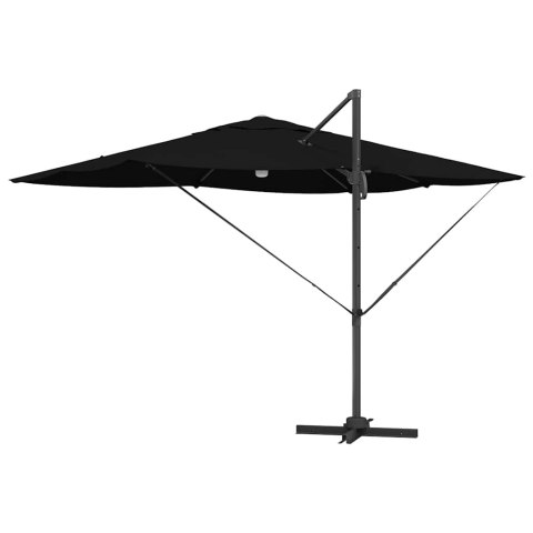 Parasol plażowy Czarny 351 x 250 x 253 cm Poliester i aluminium