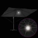 Parasol plażowy Czarny 351 x 250 x 253 cm Poliester i aluminium