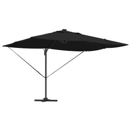 Parasol plażowy Czarny 352 x 251 x 265 cm Poliester i aluminium