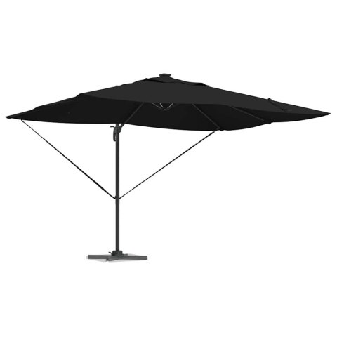 Parasol plażowy Czarny 352 x 251 x 265 cm Poliester i aluminium