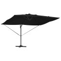 Parasol plażowy Czarny 352 x 251 x 265 cm Poliester i aluminium