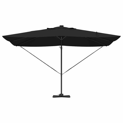Parasol plażowy Czarny 352 x 251 x 265 cm Poliester i aluminium