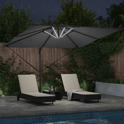 Parasol plażowy Ze LED Lights Antracyt 286 x 284 x 270 cm