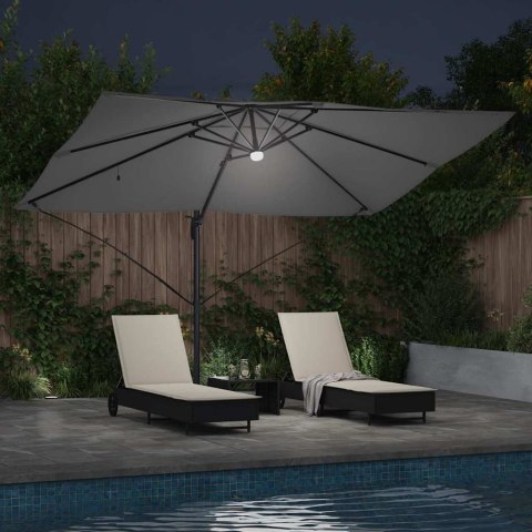 Parasol plażowy Ze LED Lights Antracyt 351 x 250 x 253 cm