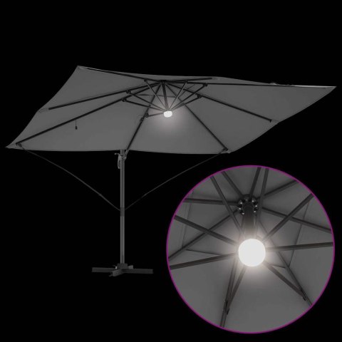Parasol plażowy Ze LED Lights Antracyt 351 x 250 x 253 cm