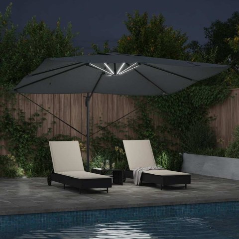 Parasol plażowy Ze LED Lights Antracyt 352 x 251 x 265 cm