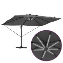 Parasol plażowy Ze LED Lights Antracyt 352 x 251 x 265 cm