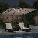 Parasol plażowy Ze LED Lights Ciemnoszary 286 x 284 x 270 cm