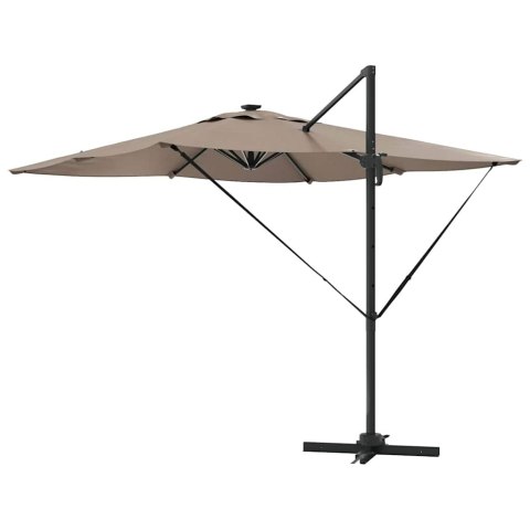 Parasol plażowy Ze LED Lights Ciemnoszary 286 x 284 x 270 cm