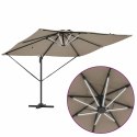 Parasol plażowy Ze LED Lights Ciemnoszary 286 x 284 x 270 cm