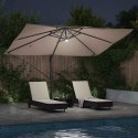 Parasol plażowy Ze LED Lights Ciemnoszary 351 x 250 x 253 cm