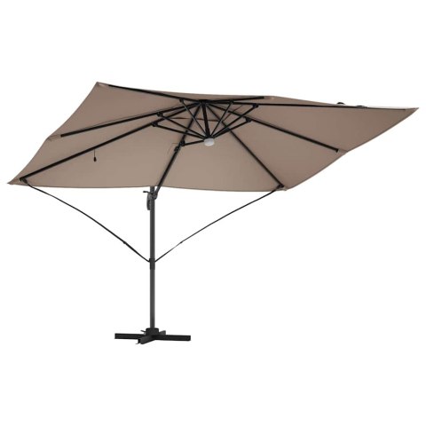 Parasol plażowy Ze LED Lights Ciemnoszary 351 x 250 x 253 cm