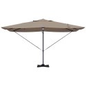 Parasol plażowy Ze LED Lights Ciemnoszary 351 x 250 x 253 cm