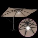 Parasol plażowy Ze LED Lights Ciemnoszary 351 x 250 x 253 cm
