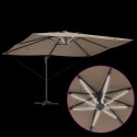 Parasol plażowy Ze LED Lights Ciemnoszary 352 x 251 x 265 cm