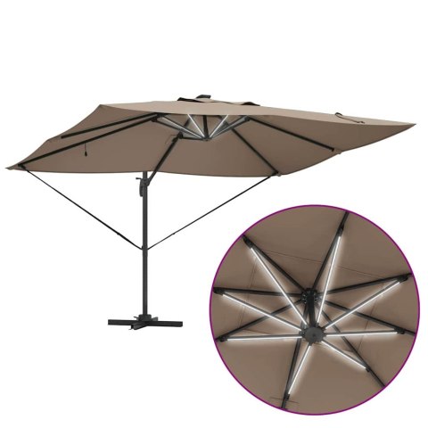 Parasol plażowy Ze LED Lights Ciemnoszary 352 x 251 x 265 cm