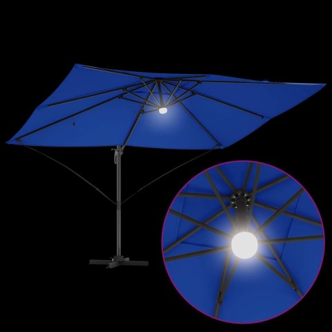 Parasol plażowy Ze LED Lights Niebieski azur 351 x 250 x 253 cm