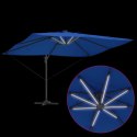 Parasol plażowy Ze LED Lights Niebieski azur 352 x 251 x 265 cm