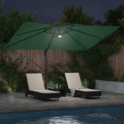 Parasol plażowy Ze LED Lights Zielony 351 x 250 x 253 cm