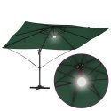 Parasol plażowy Ze LED Lights Zielony 351 x 250 x 253 cm