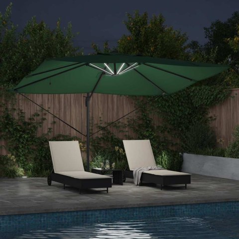 Parasol plażowy Ze LED Lights Zielony 352 x 251 x 265 cm