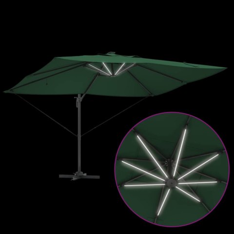 Parasol plażowy Ze LED Lights Zielony 352 x 251 x 265 cm
