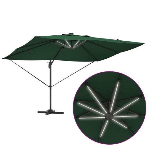 Parasol plażowy Ze LED Lights Zielony 352 x 251 x 265 cm