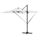 Parasol plażowy Ze LED Lights piaskowy 286 x 284 x 270 cm