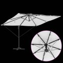 Parasol plażowy Ze LED Lights piaskowy 286 x 284 x 270 cm